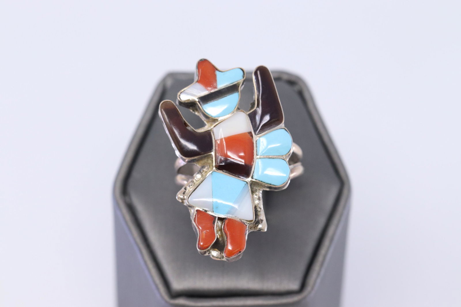 Native American Zuni Handmade Multi-Color Ring. (1 of 2)