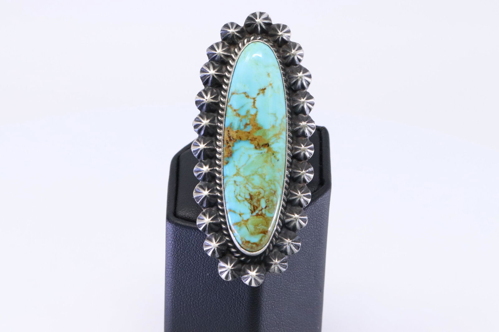 Native American Navajo Turquoise Ring By Robert Shakey. (1 of 3)