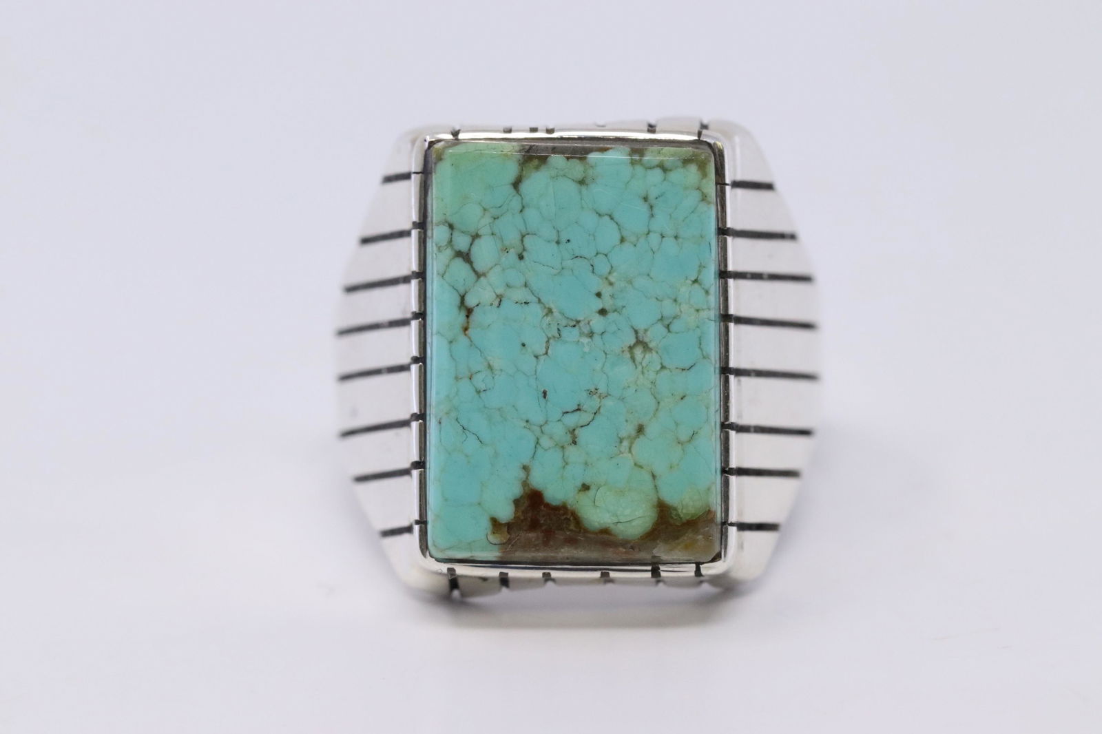 Navajo Native American Sterling Silver Turquoise Ring (1 of 3)