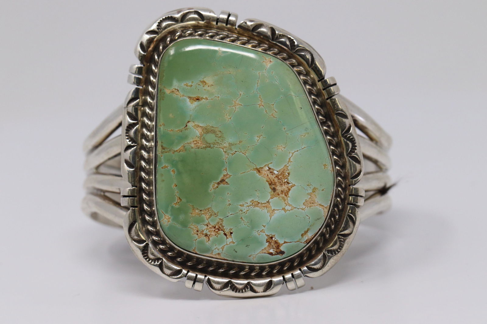 Native American Large Navajo Sterling Silver Turquoise (1 of 5)