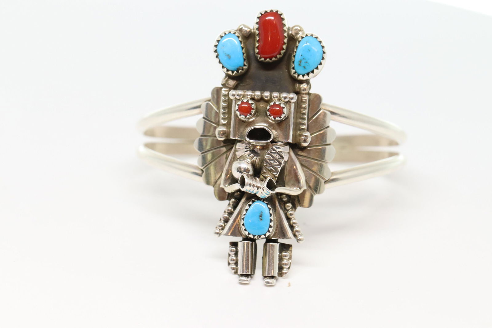 NAVAJO DORIS SMALLCANYON HANDMADE KACHINA STERLING (1 of 3)