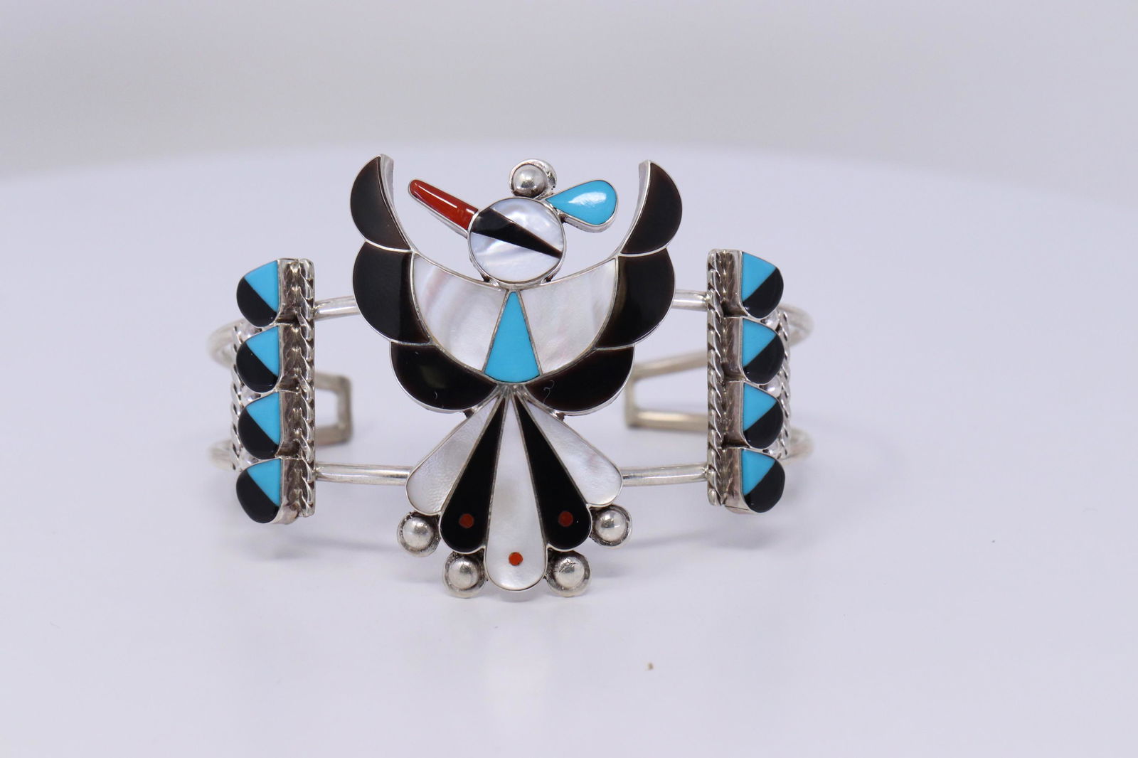 Native American Zuni Multi-Stone Inlay Sterling Silver (1 of 3)