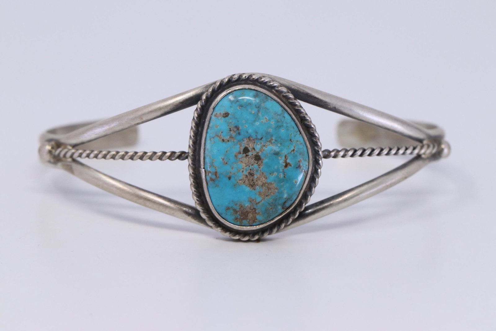 Native American Navajo Handmade Turquoise Bracelet By: This is a This is a Native American Navajo Handmade Turquoise Bracelet By Renell Perry.