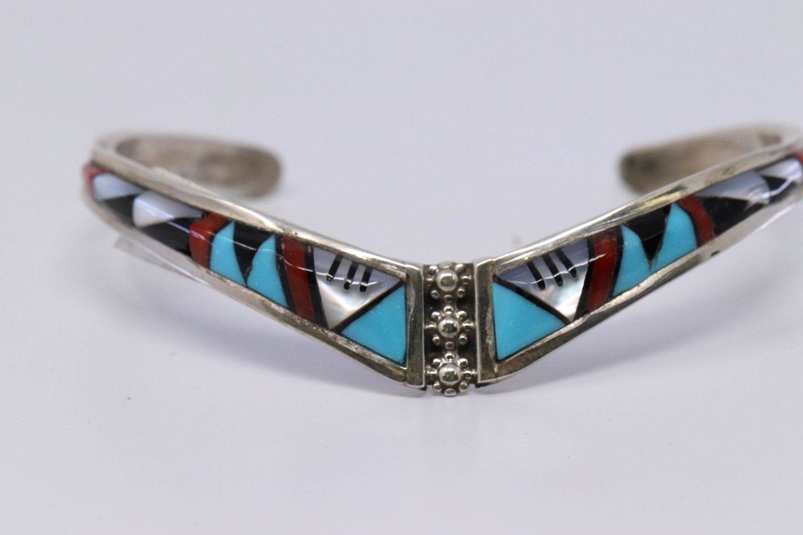 Native American Zuni Handmade Multistone Inlay Cuff (1 of 3)