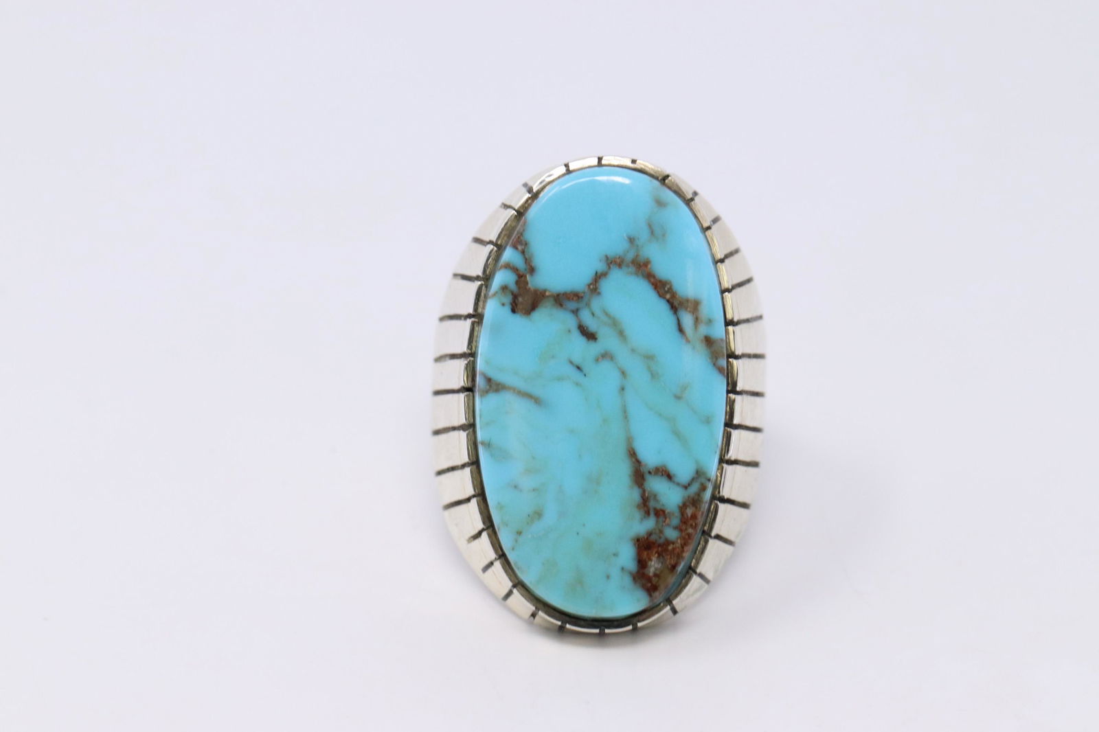 Native American Navajo Ray Jack Sterling Silver Oval (1 of 4)