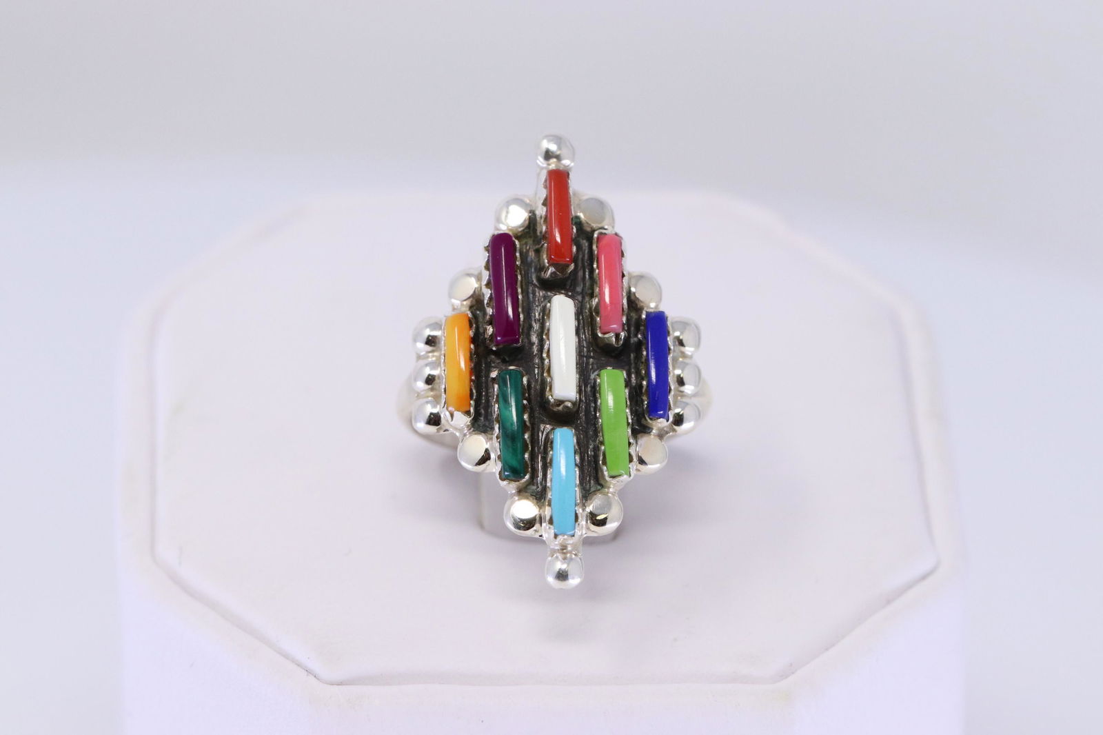 Native American Navajo Handmade Multi-Color Cluster (1 of 3)
