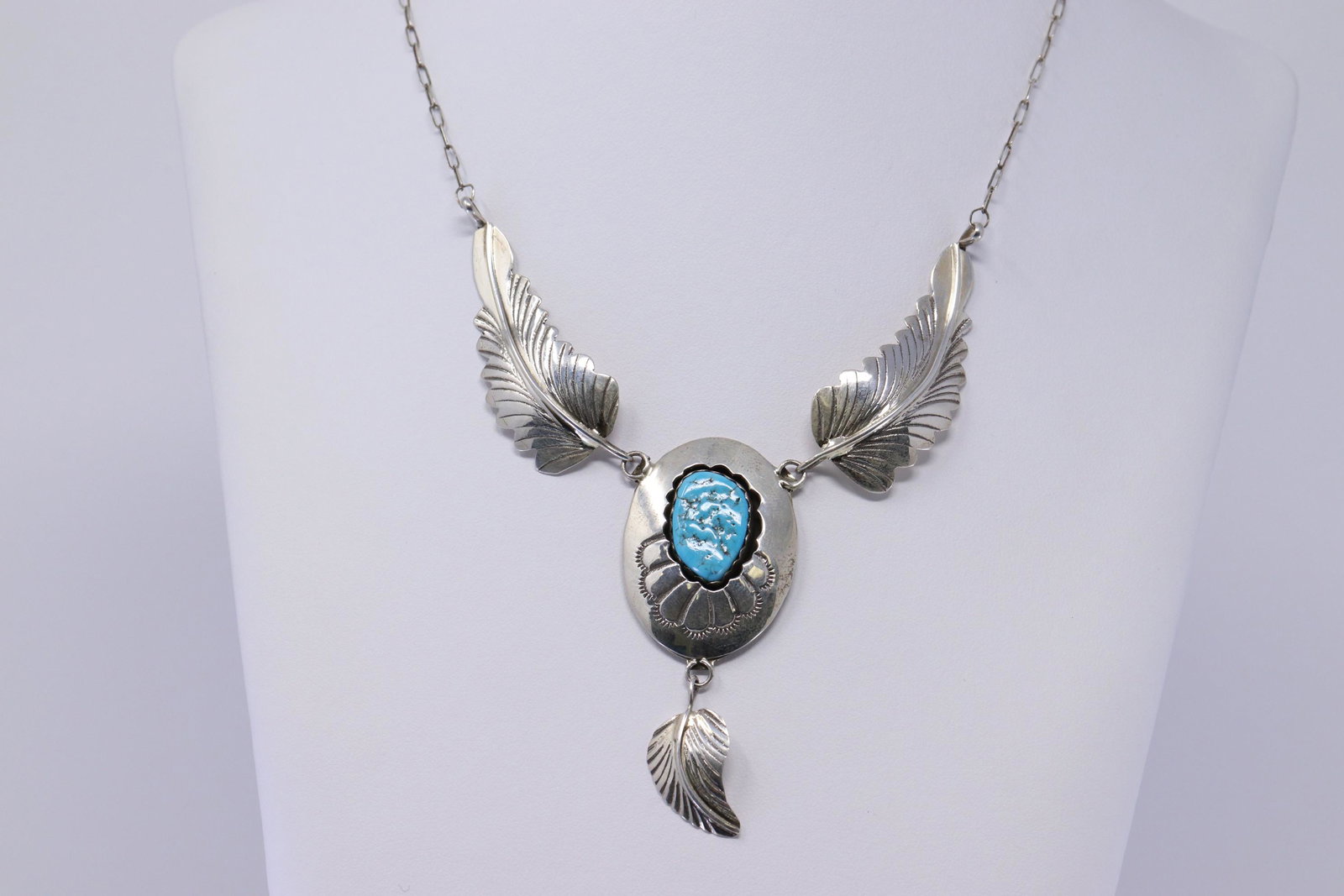 Native American Navajo Sterling Silver Turquoise (1 of 4)