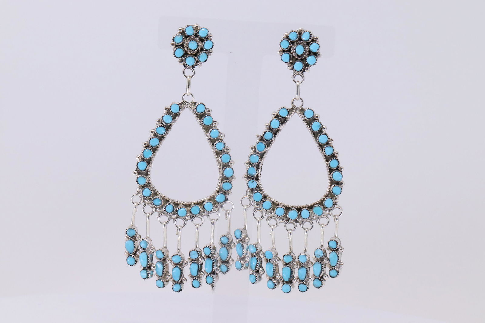 Native American Zuni Sterling Silver Handmade Turquoise (1 of 6)