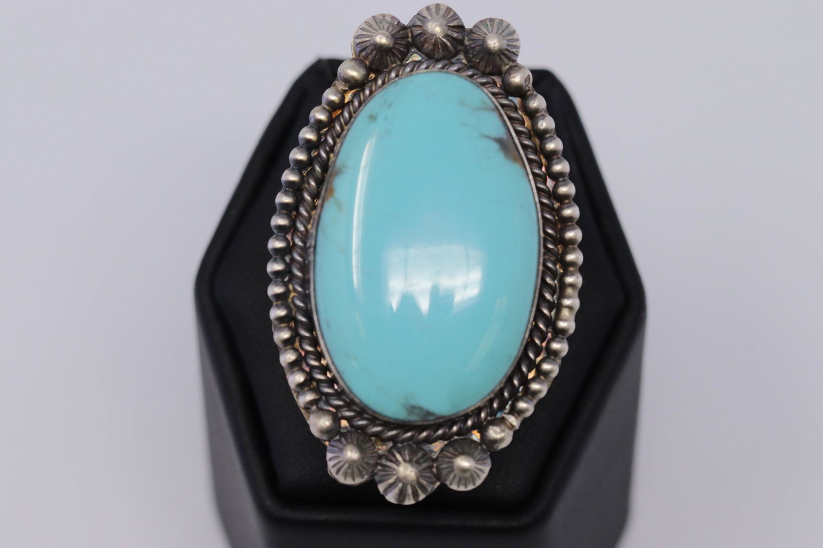 Native American Navajo Handmade Thunder Mountain Ring (1 of 3)