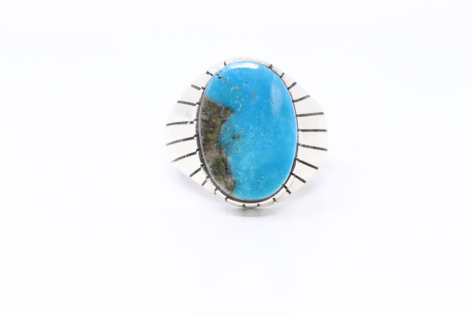 Native American Navajo Ray Jack Sterling Silver Oval (1 of 3)