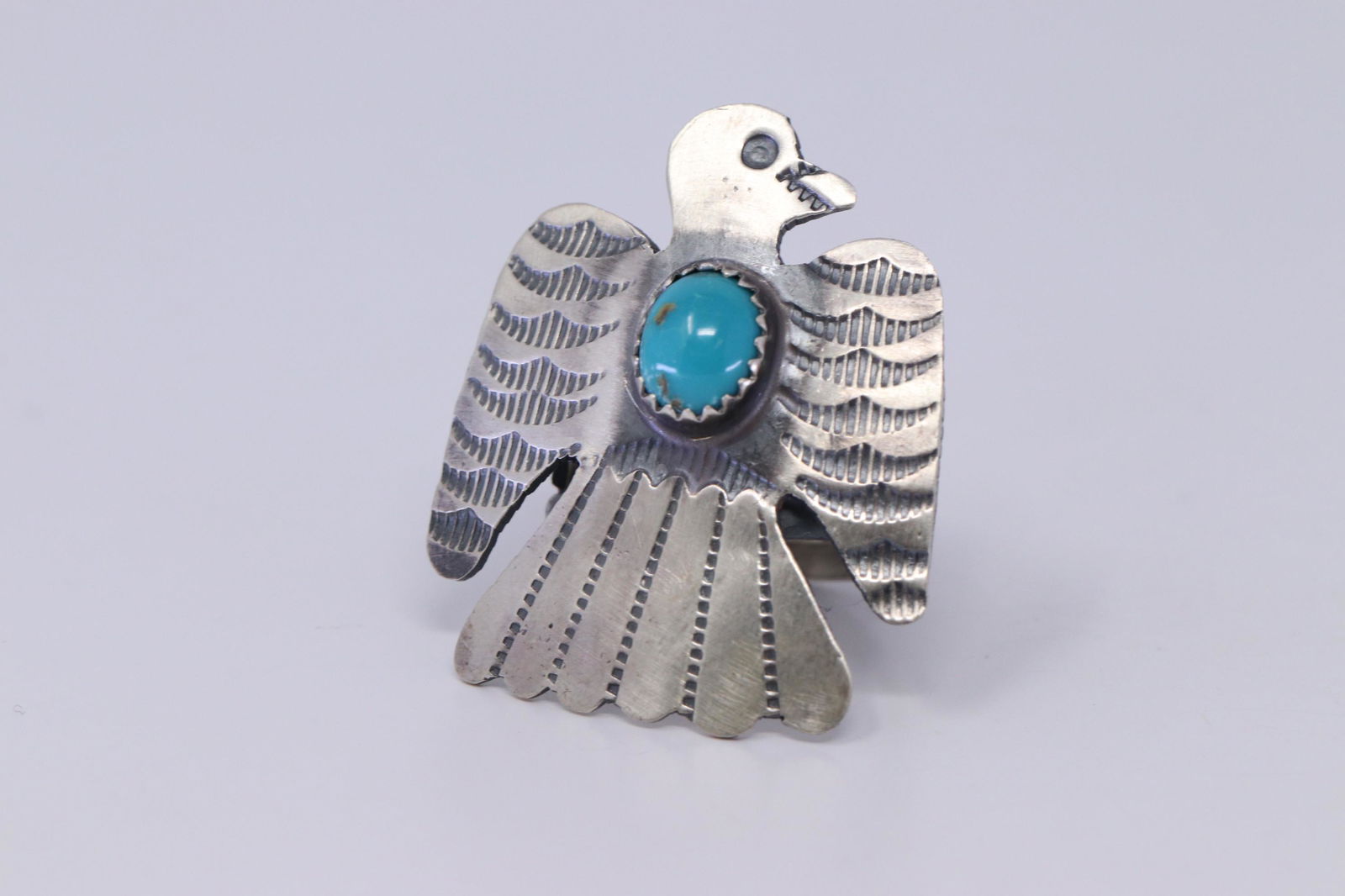 Native American Thunderbird Navajo Ring Turquoise (1 of 3)