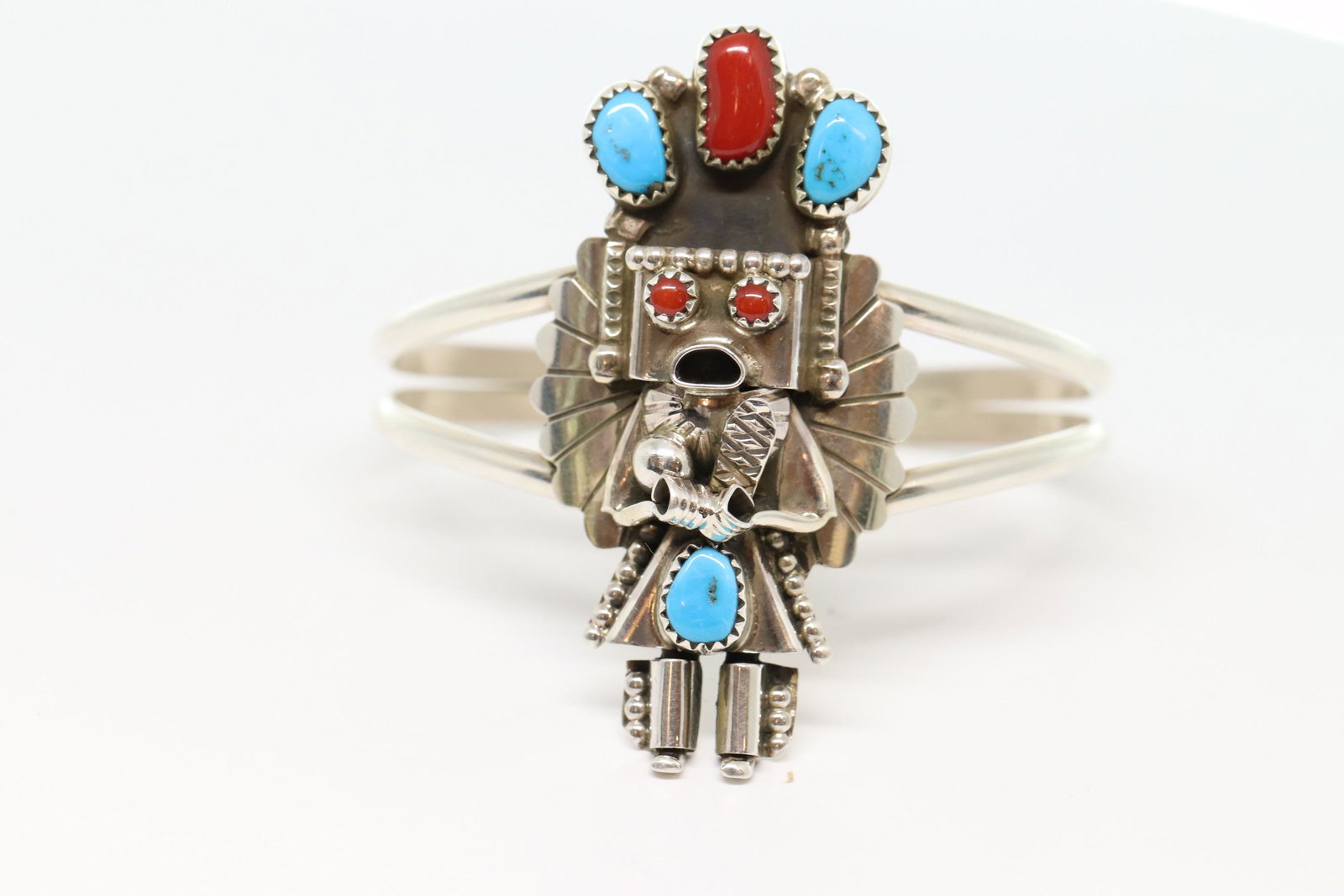 NAVAJO DORIS SMALLCANYON HANDMADE KACHINA STERLING (1 of 4)