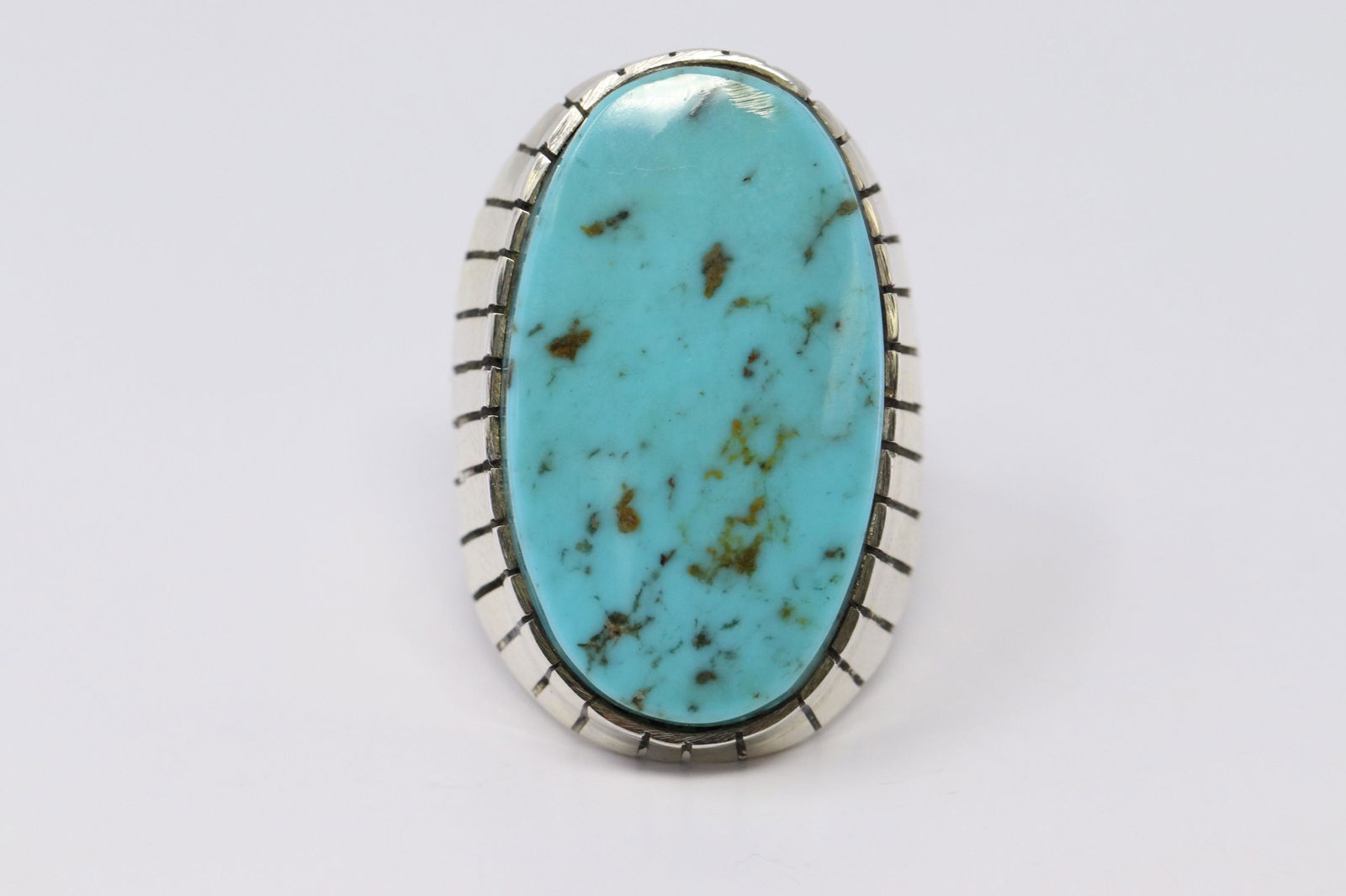 Native American Navajo Handmade Sterling Silver Oval (1 of 3)