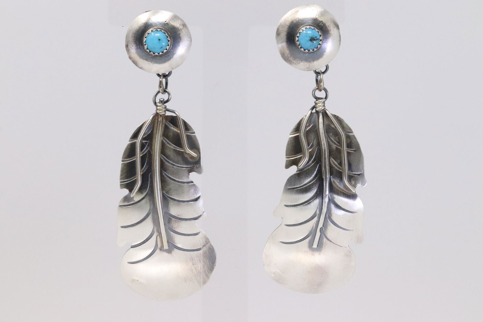 Native American Navajo Handmade Sterling Silver Feather (1 of 4)