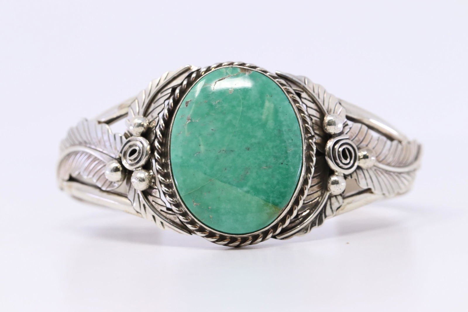 Navajo Betta Lee Broken Arrow Turquoise Ring Sterling (1 of 5)