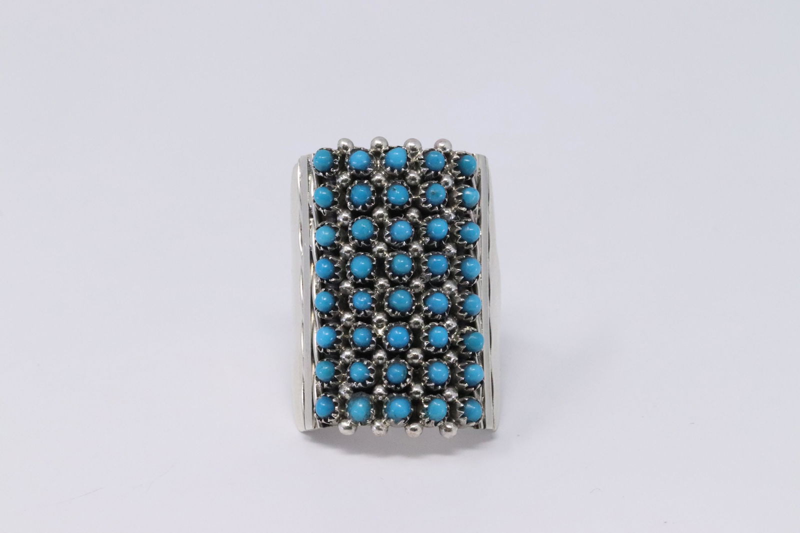 Native American Zuni Handmade Sterling Silver Turquoise (1 of 5)
