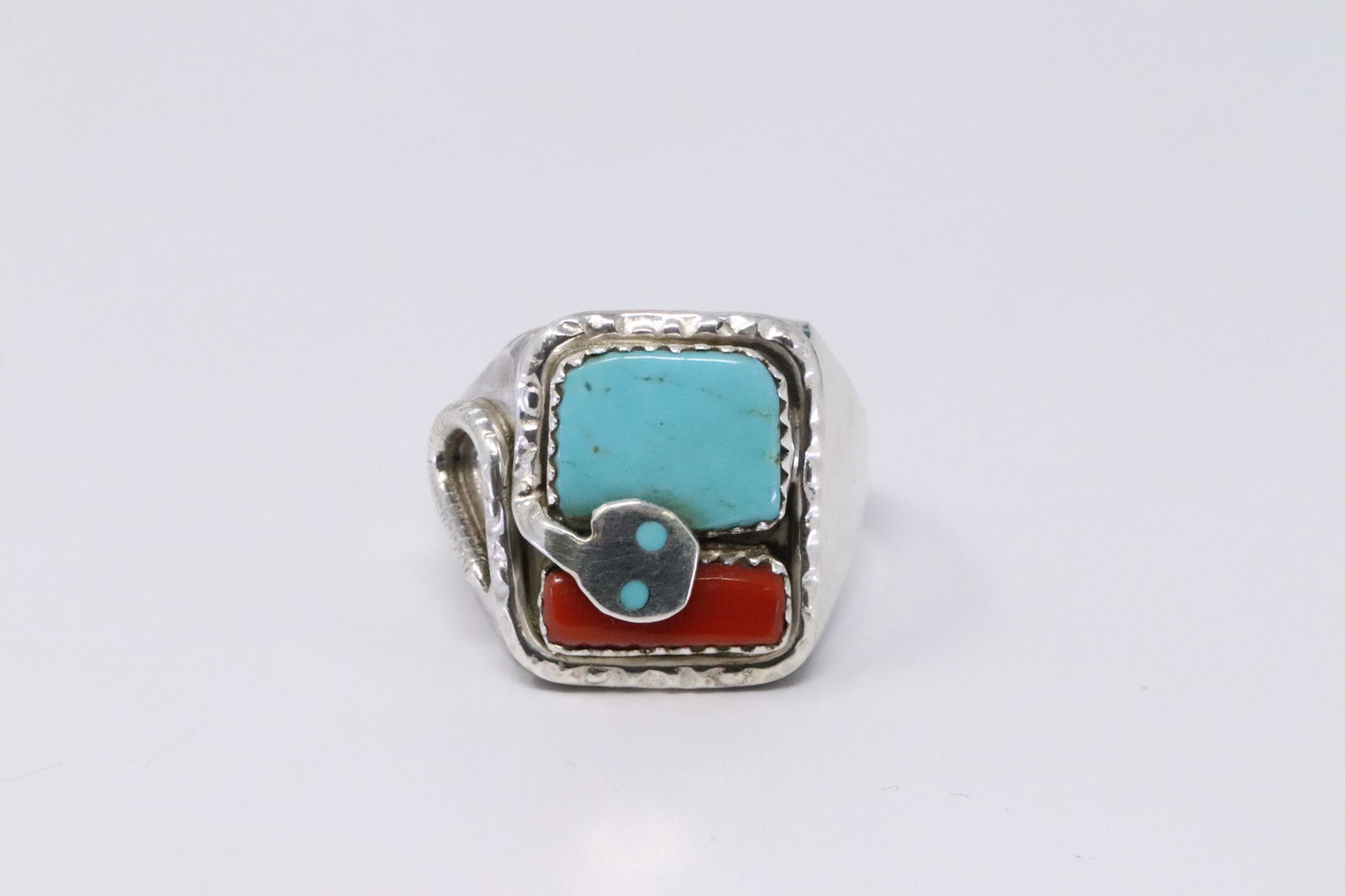 Native American Zuni Handmade Sterling Silver Turquoise (1 of 5)