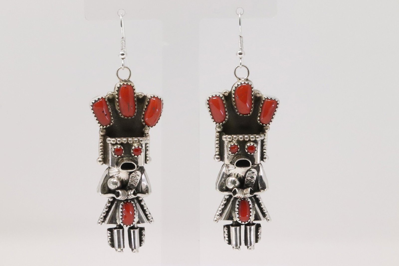 Native American Navajo Handmade Sterling Silver Coral (1 of 5)