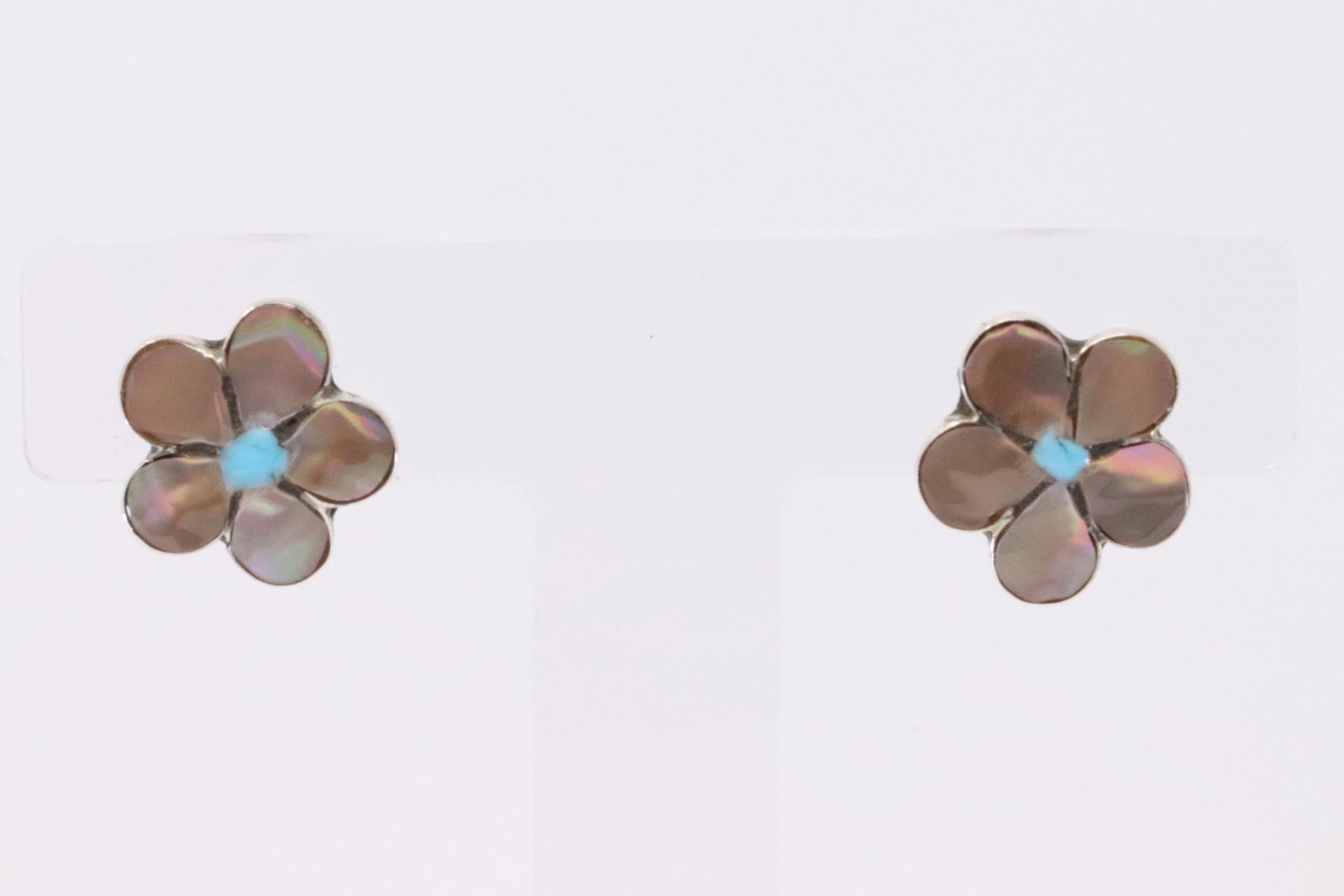 Native American Zuni Handmade Sterling Silver Flower (1 of 5)