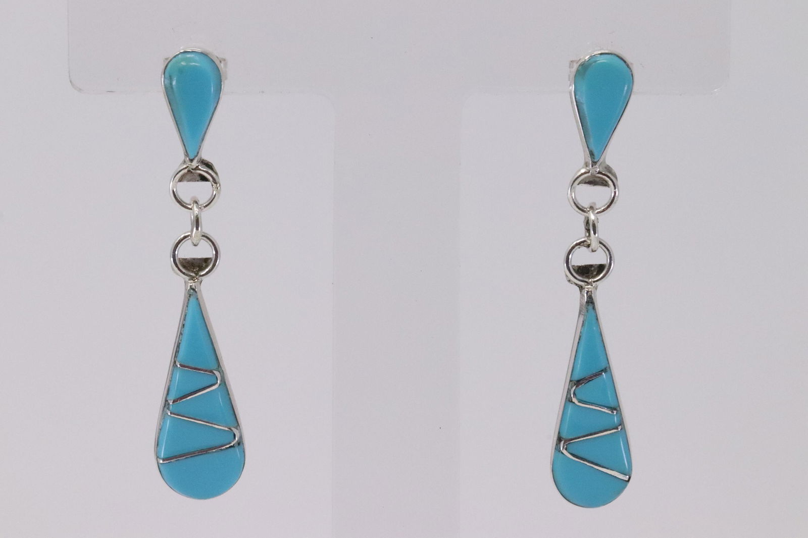Native American Zuni Handmade Sterling Silver Turquoise (1 of 4)