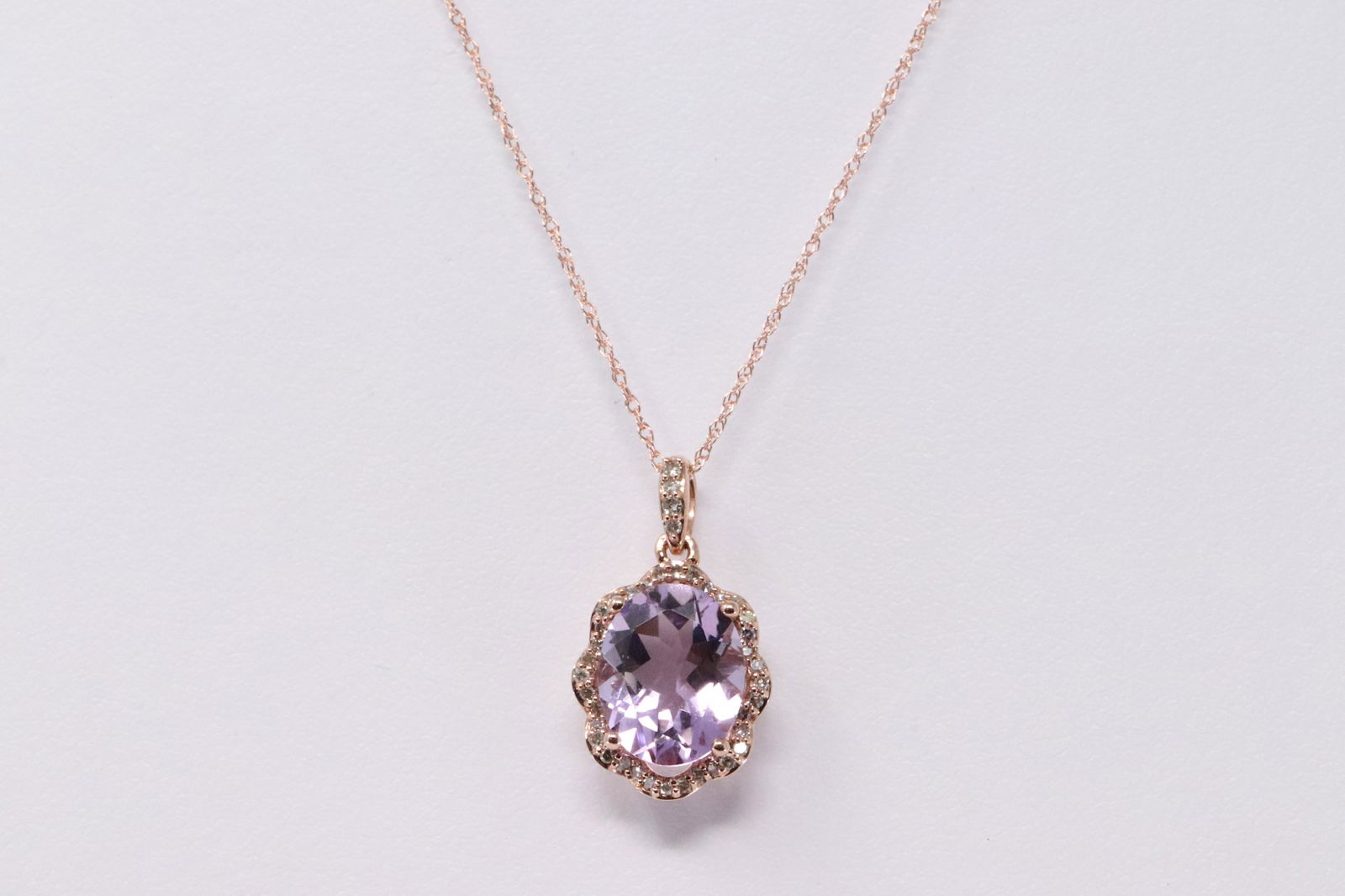 14KT Diamond/Amethyst Pendant (1 of 3)