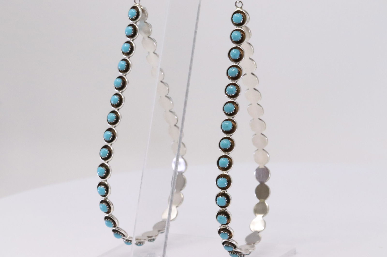 Native American Handmade Sterling Silver Zuni Turquoise (1 of 2)