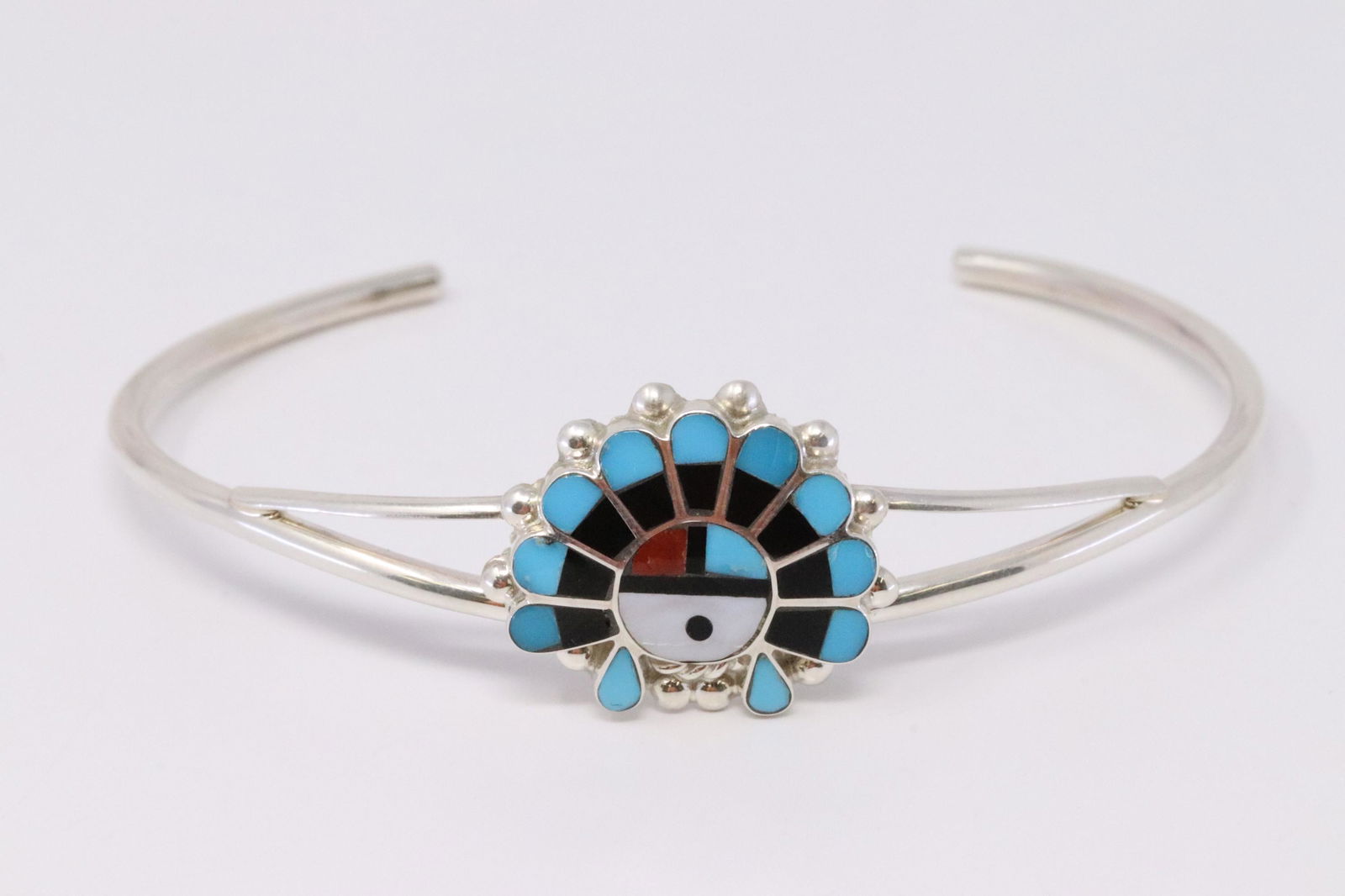 Native American Handmade Sterling Silver Zuni Turquoise (1 of 3)