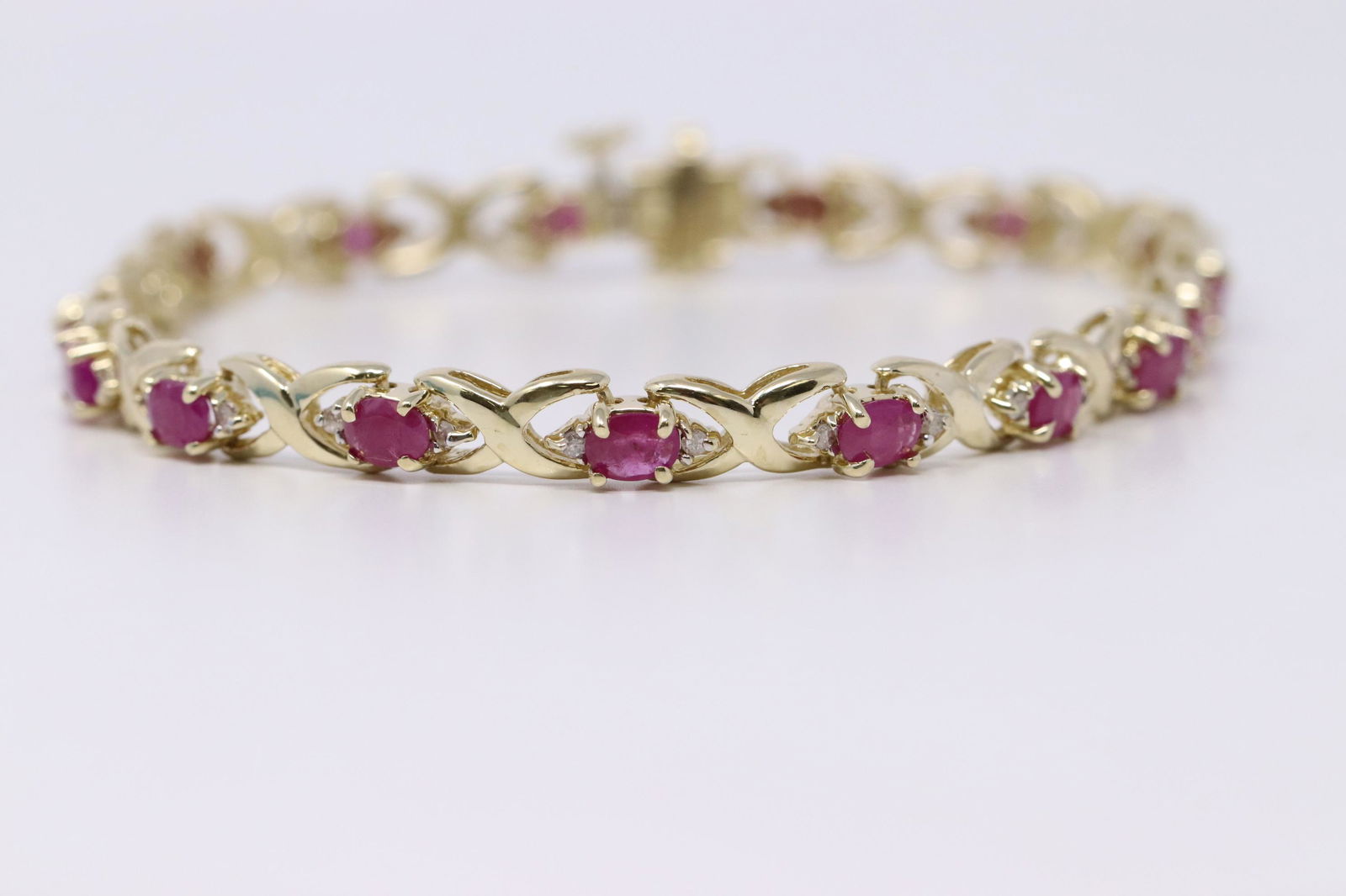 14KT Ruby/Diamond Bracelet (1 of 3)