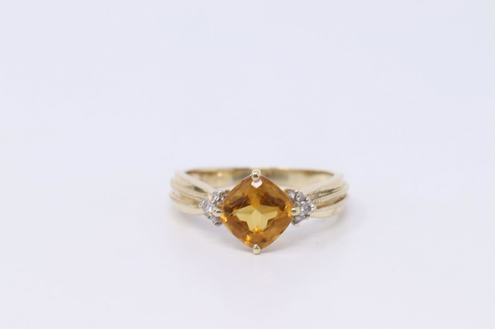Ladies Yellow Gold Diamond | Citrine Ring (1 of 3)