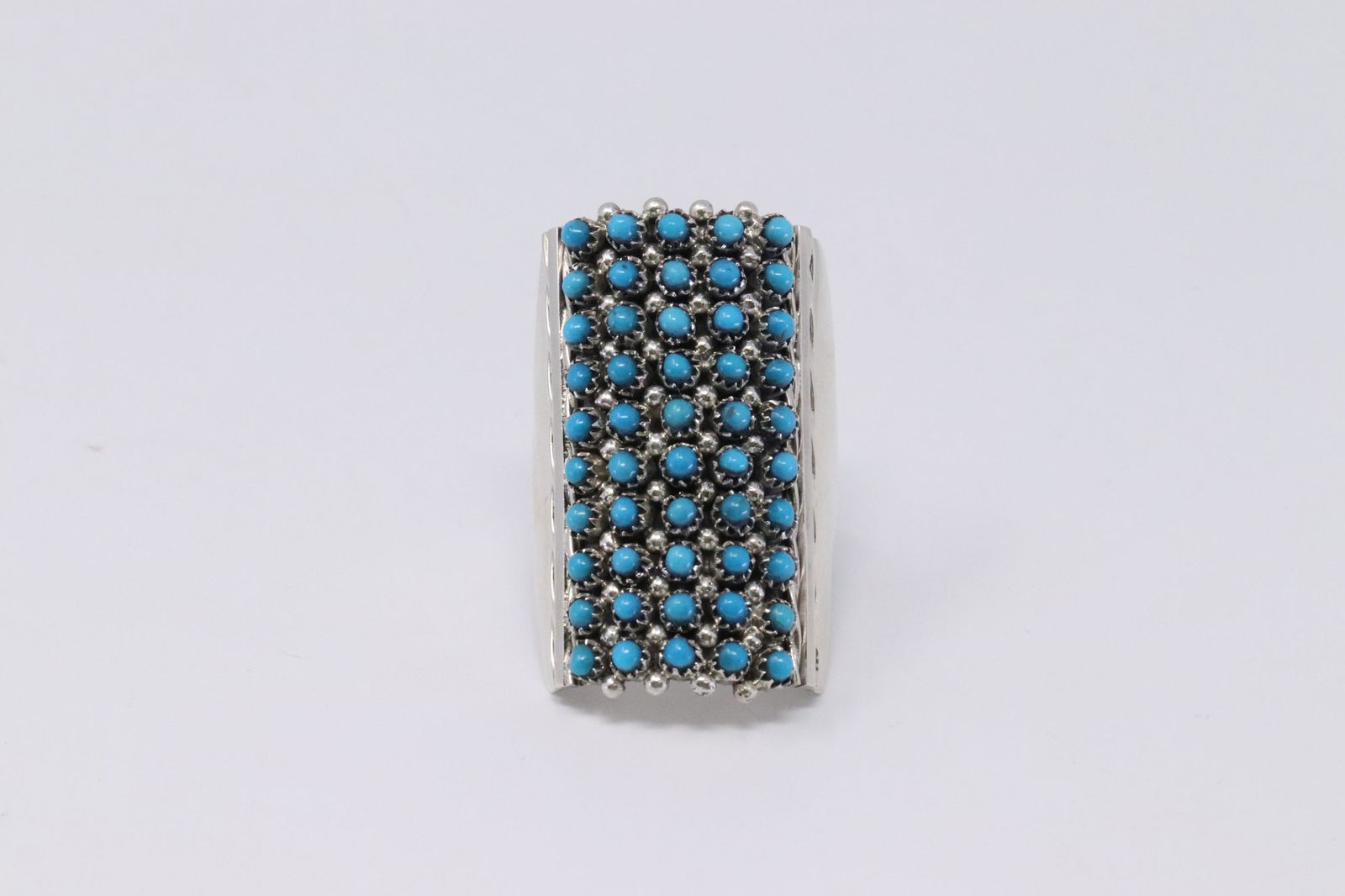 Native American Zuni Handmade Sterling Silver Turquoise (1 of 4)
