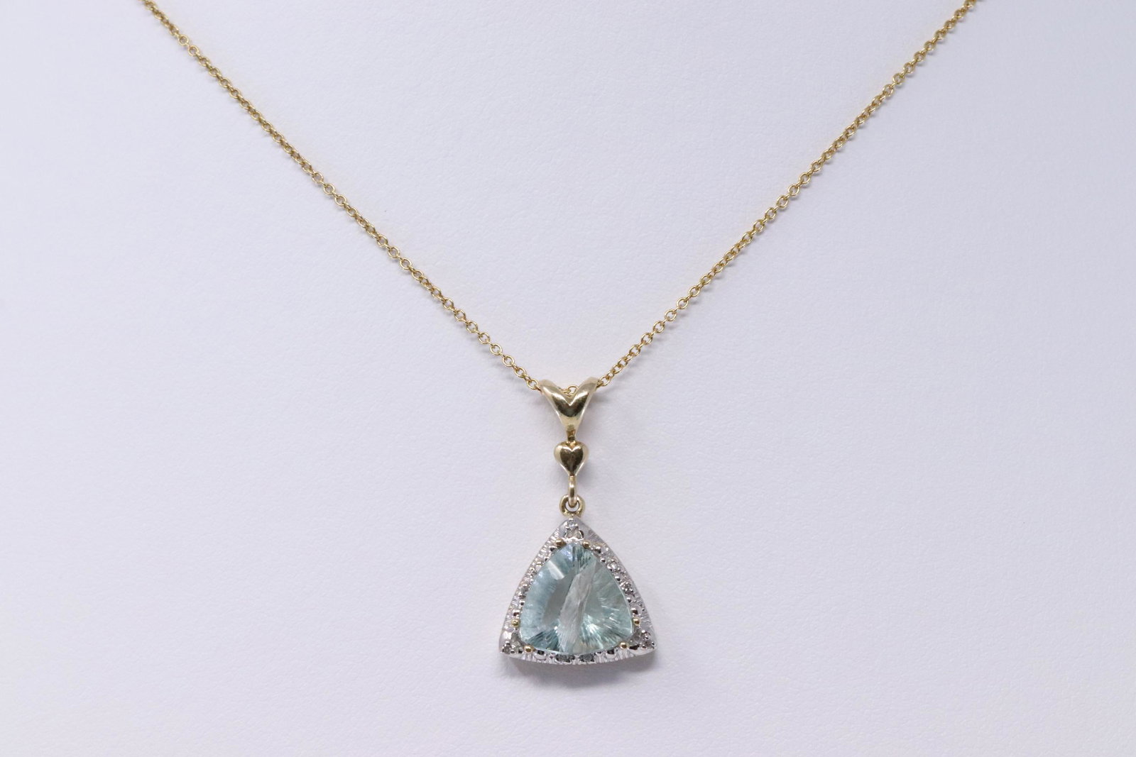 Green Amethyst and Diamond Ladies Pendant (1 of 3)