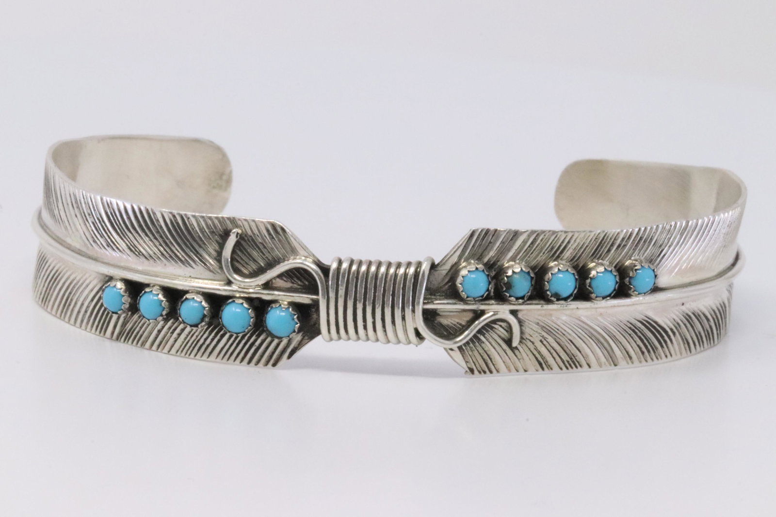 Native American Navajo Handmade Sterling Silver: This is a Native American Navajo Handmade Sterling Silver Turquoise Bracelet By Byron Begay.