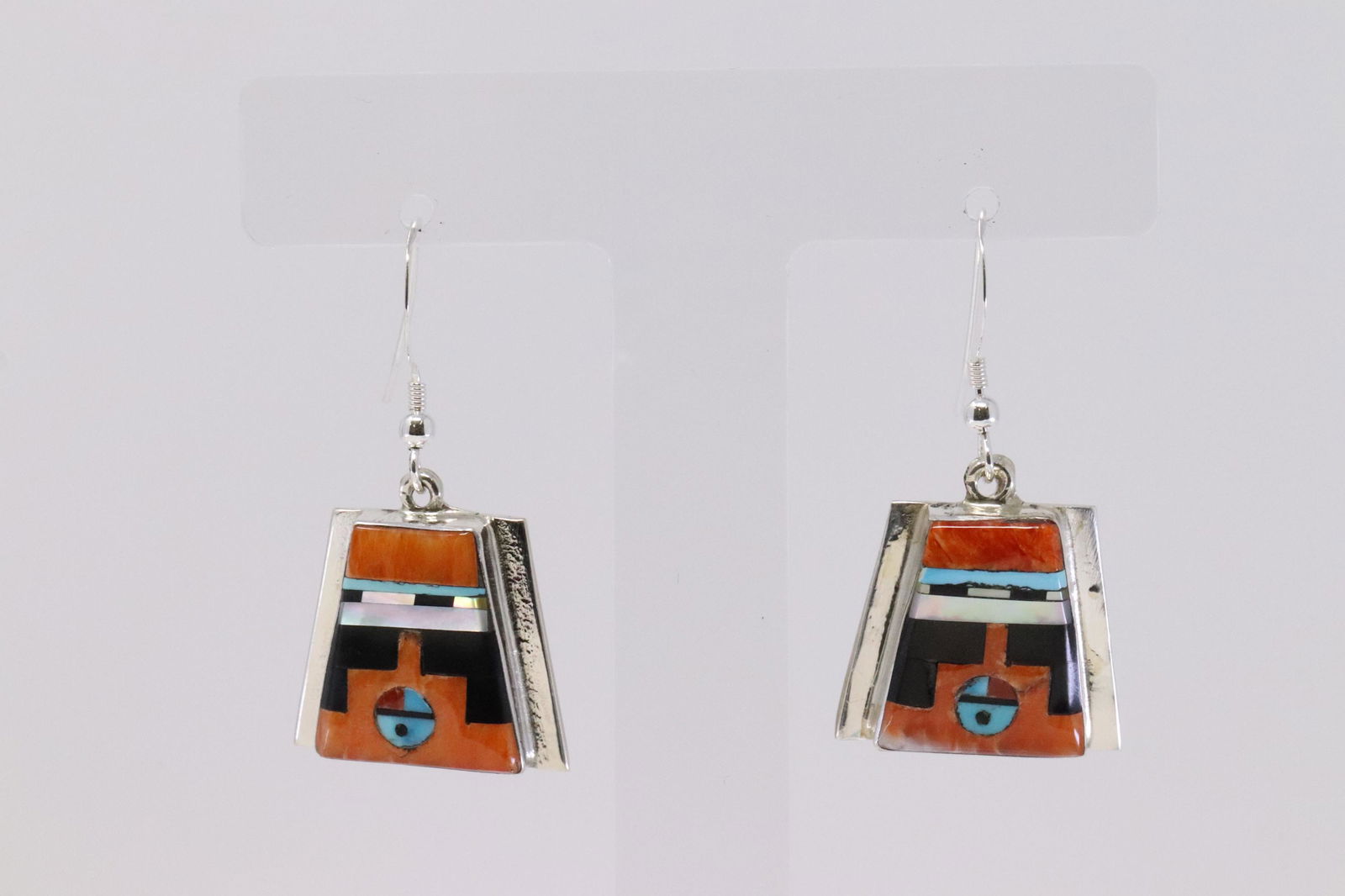 Native American Handmade Sterling Silver Zuni Earring's (1 of 3)