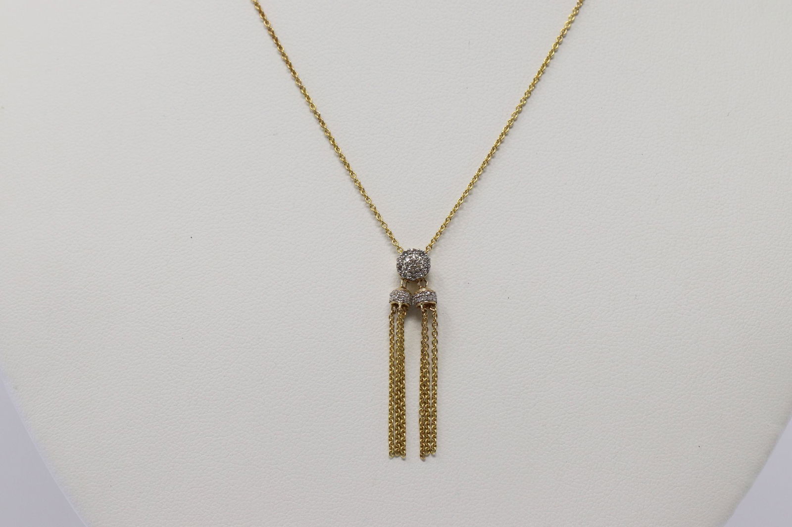 Ladies Diamond Drop Necklace (1 of 4)