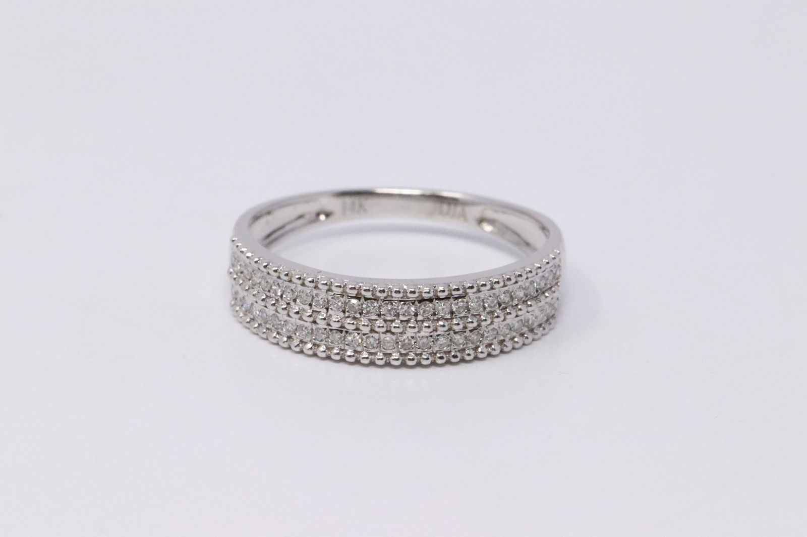 White Gold 14K Diamond Band (1 of 4)