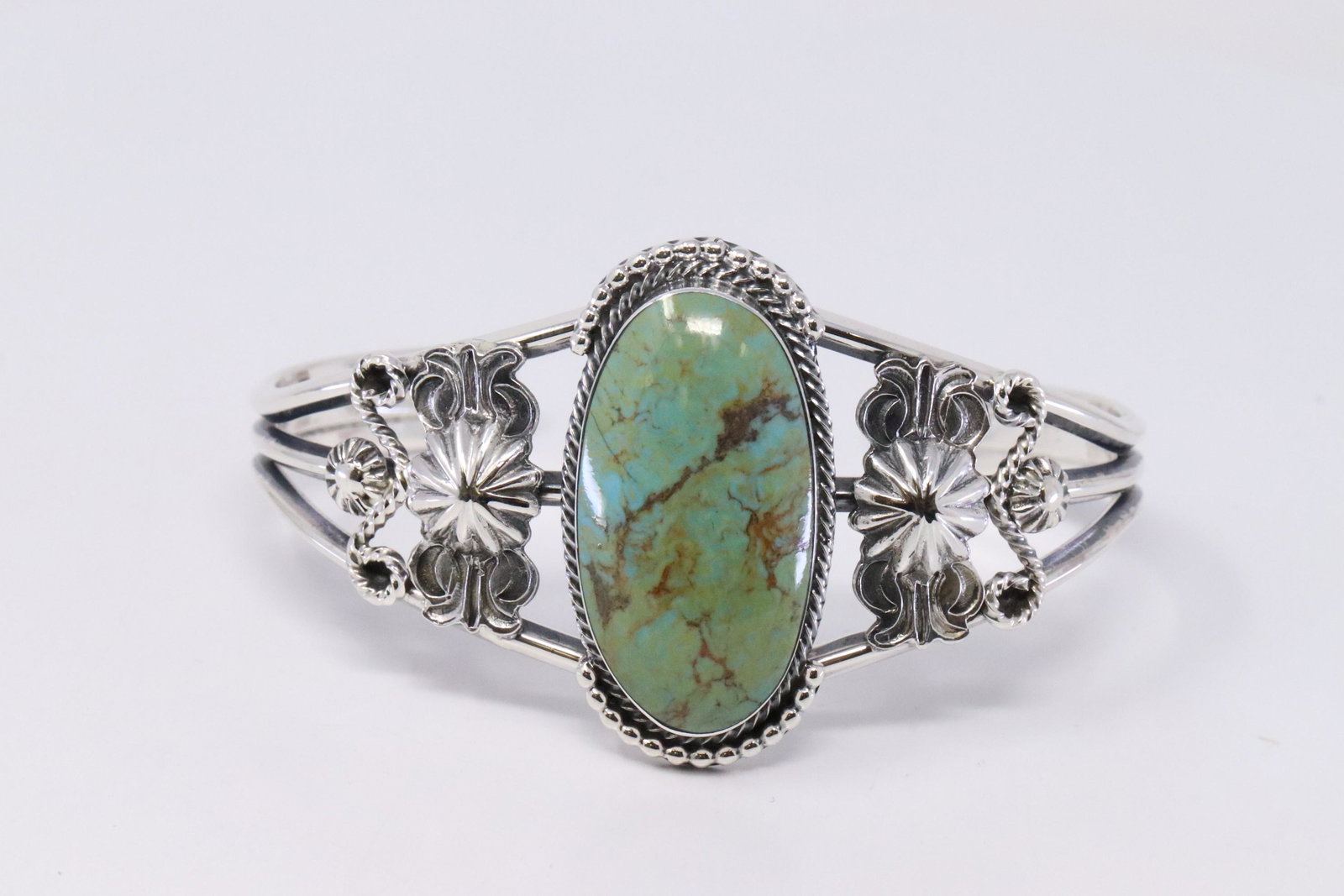 Native American Navajo Handmade Sterling Silver: This is a Native American Navajo Handmade Sterling Silver Turquoise Bracelet By Daniel Benally.