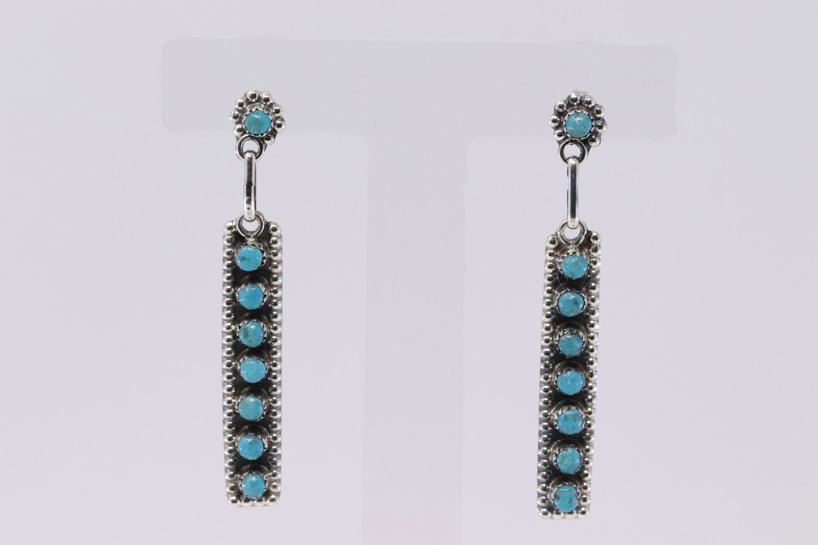 Native American Zuni Handmade Sterling Silver Turquoise (1 of 6)