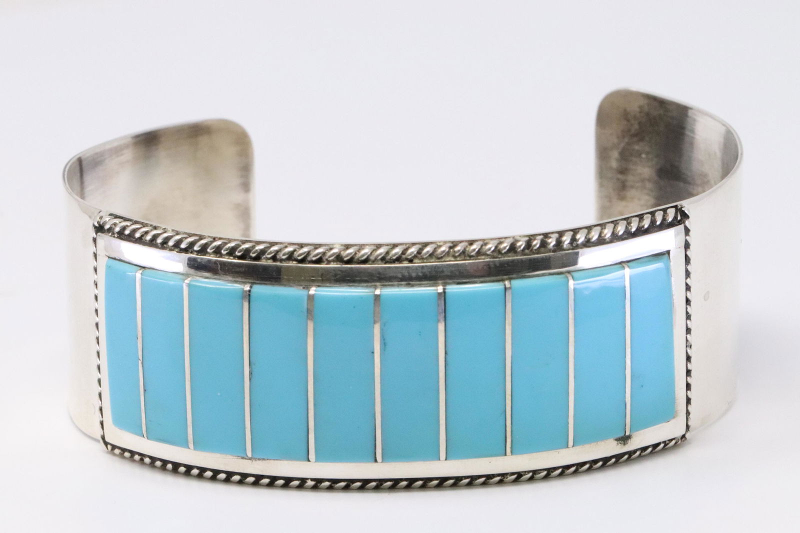Native American Zuni Handmade Sterling Silver Turquoise (1 of 5)