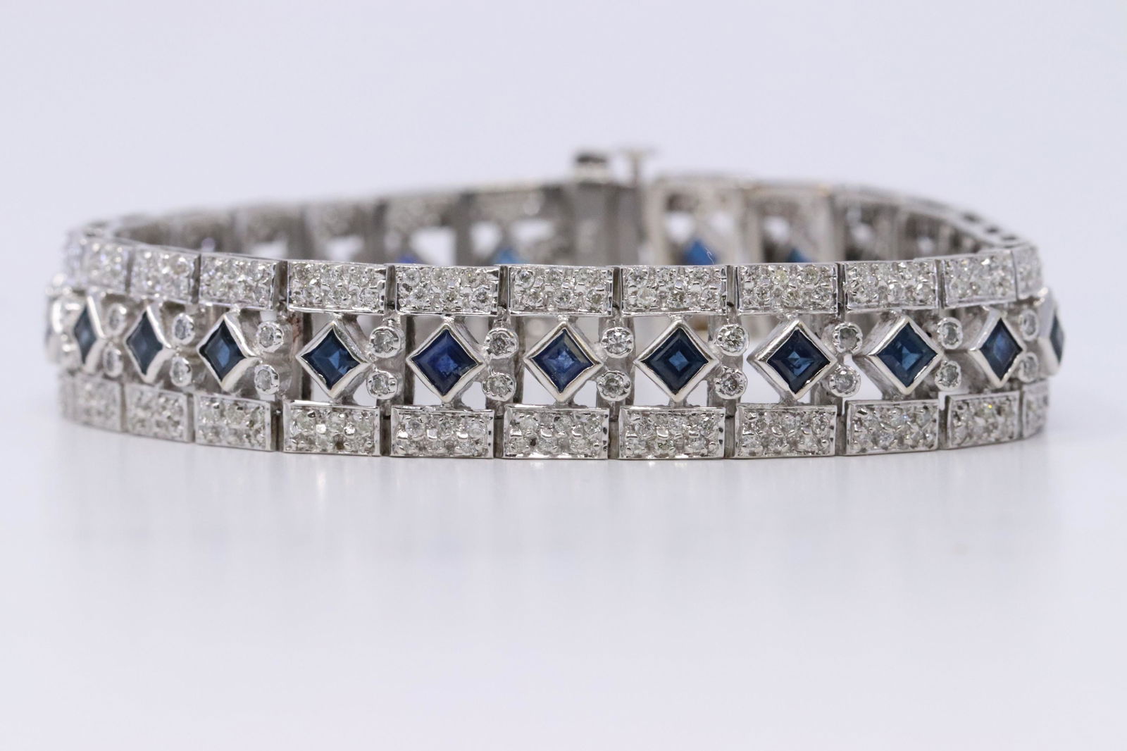 Art Deco  Ladies 14K sapphire and Diamond accent (1 of 6)