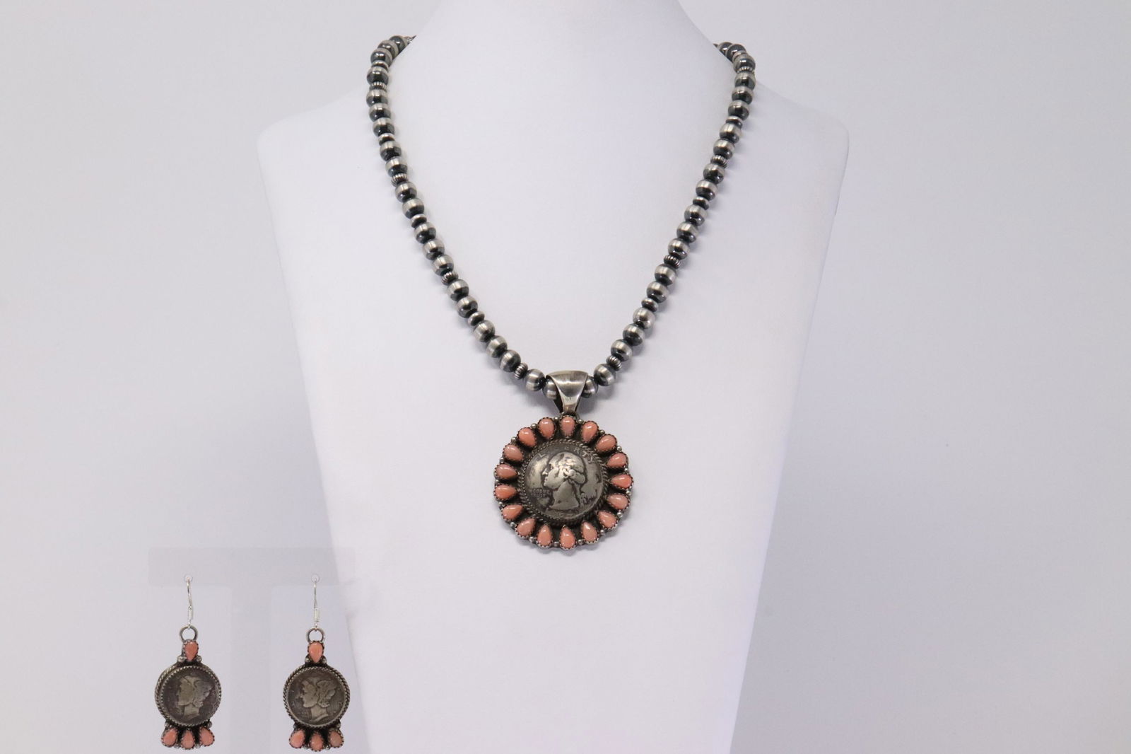 Native American Navajo Handmade Sterling Silver Pink (1 of 6)