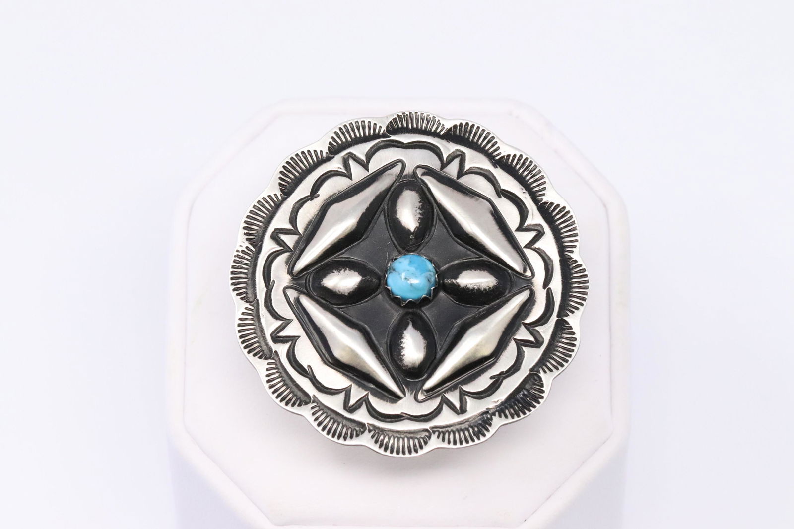 Native American Navajo Handmade Turquoise Ring By L (1 of 3)