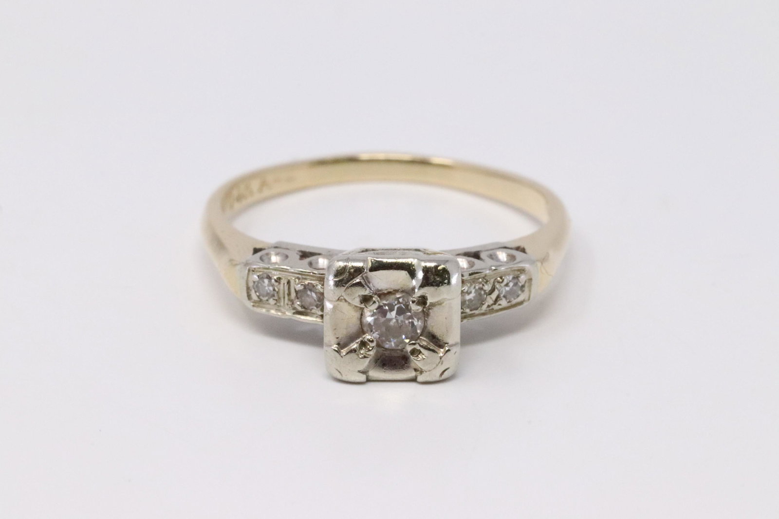 14KT Vintage Diamond Ring (1 of 4)