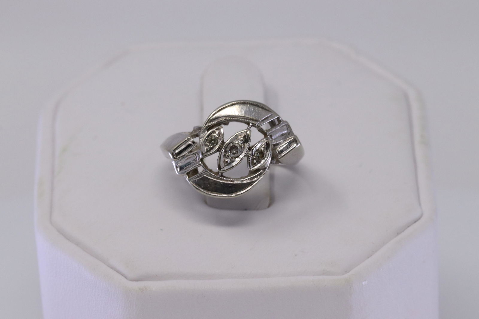 14Kt Art Deco Diamond Ring (1 of 3)