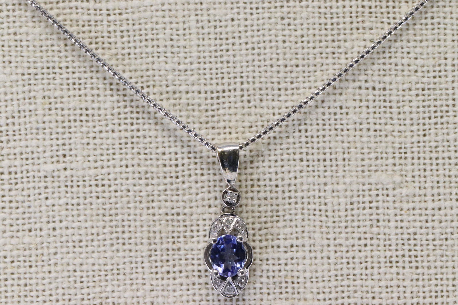 14Kt Tanzanite Charm w/ Diamonds (1 of 4)