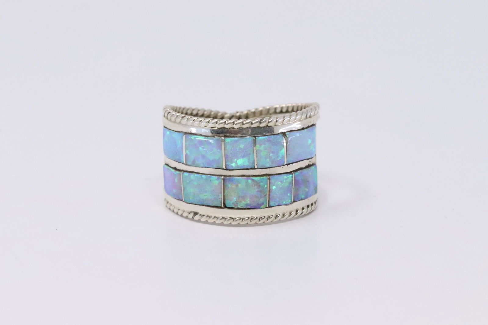 Native American Navajo Handmade Sterling Silver Opal (1 of 4)