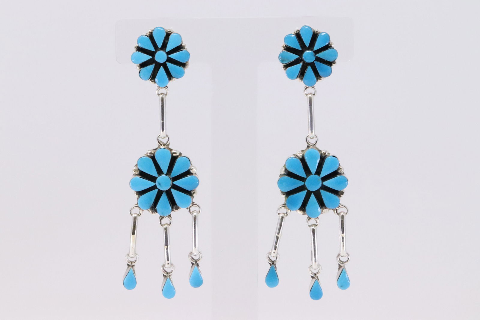 Native American Zuni Handmade Sterling Silver Turquoise (1 of 4)