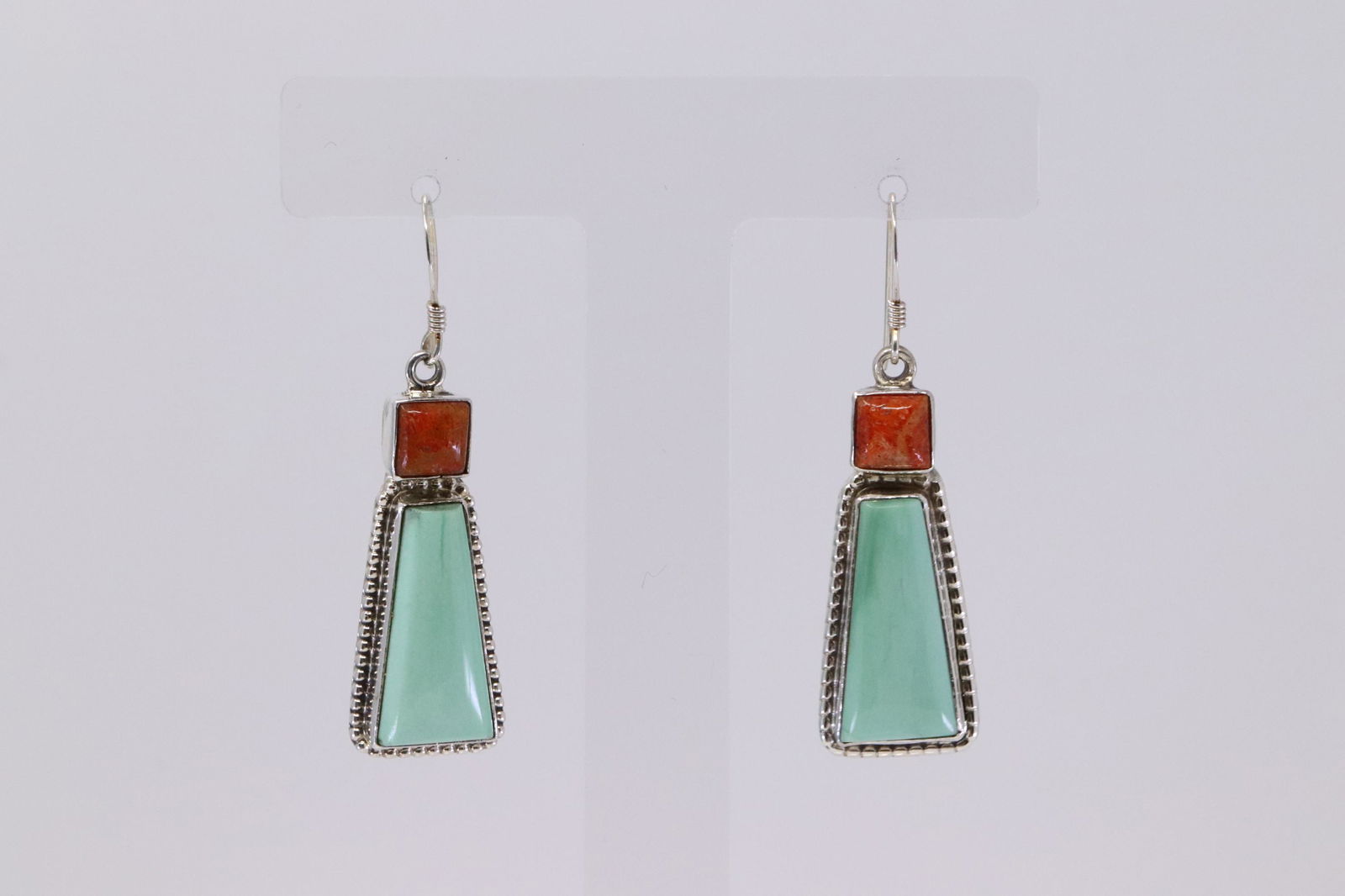 Native American Navajo Handmade Sterling Silver Coral & (1 of 4)