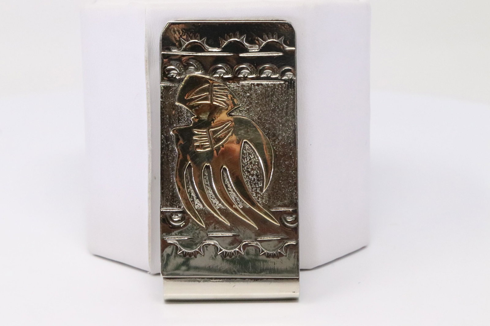 Native America Navajo Sterling Silver Money Clip By: This is a Native America Navajo Sterling Silver Money Clip By G.J.