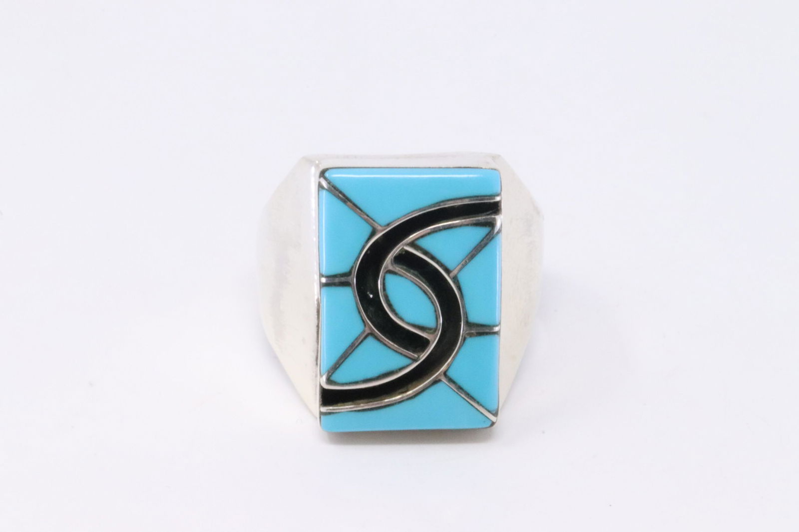 Native American Zuni Handmade Sterling Silver Turquoise (1 of 3)
