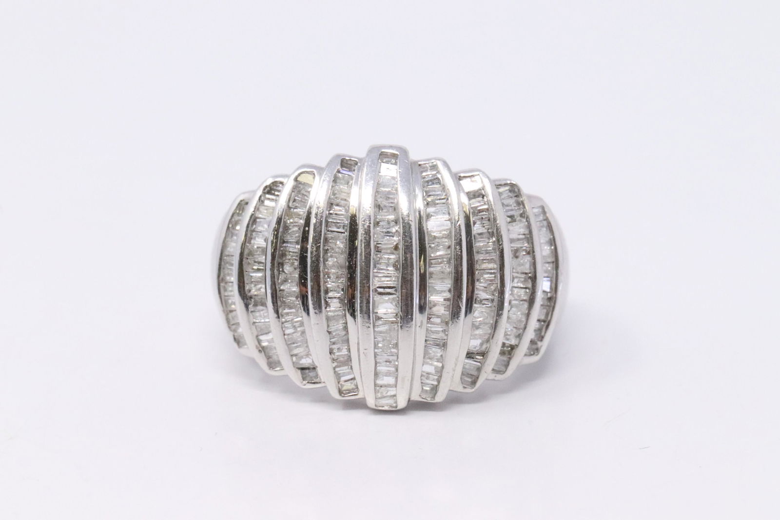 14K White Gold Baguette Diamond Ring (1 of 4)